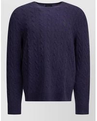 Polo Ralph Lauren - Cable-Knit Wool Cashmere Crew-Neck Sweater - Lyst