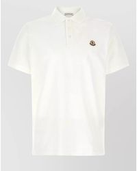 Moncler - Cotton Piqué Short-Sleeve Polo Shirt - Lyst