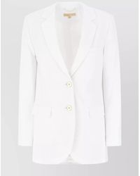 Michael Kors - Triacetate Blend Blazer With Flap Pockets - Lyst