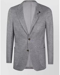 Lardini - Knitted Single Breasted Jacket Notch Lapel - Lyst