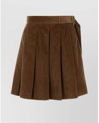 Weekend by Maxmara - Corduroy Zucca Mini Skirt With Belted Waist - Lyst