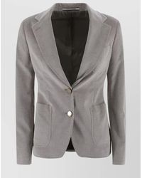 Tagliatore - Tailored Blazer With Notch Lapel And Front Pockets - Lyst