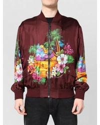 Dolce & Gabbana - Tropical Print Silk Jacket - Lyst