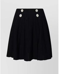 Balmain - Pleated Skater Skirt - Lyst