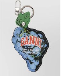 Ganni - Coin Purse Keyring Grape Leaf Detail - Lyst
