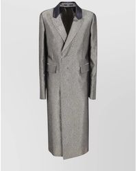 SAPIO - Cotton Double Breasted Coat - Lyst