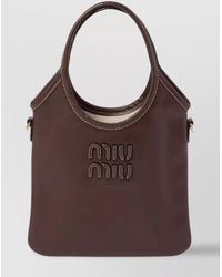 Miu Miu - Softy Tote Bags Featuring Contrast Stitching - Lyst