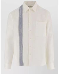 JW Anderson - Long Sleeve Silk Blend Top Stripe - Lyst