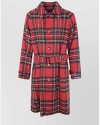 Polo Ralph Lauren - Belted Checked Coat - Lyst