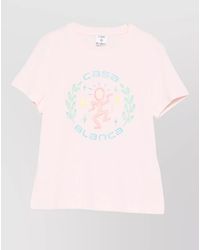 CASABLANCA - Graphic Cotton Fitted T-Shirt - Lyst