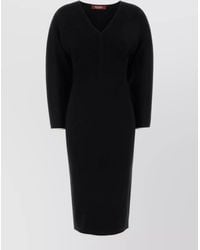 MM STUDIO - Viscose Blend Midi Dress - Lyst