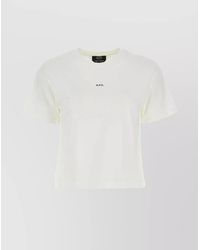 A.P.C. - Organic Cotton Ribbed-Collar Boxy-Fit T-Shirt - Lyst