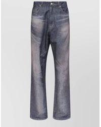 MM6 by Maison Margiela - Regular Fit Straight Leg Denim Trousers - Lyst