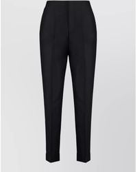Alberta Ferretti - Wool Silk Tapered Trousers - Lyst