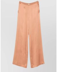 forte_forte - High Waist Satin Wide Leg Trousers - Lyst