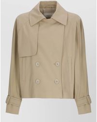 Peserico - Double Breasted Trench Coat - Lyst