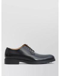 Tod's - Derby Lace Up Calfskin Shoes Rubber Sole - Lyst