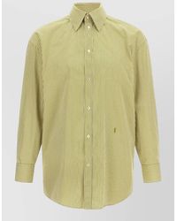 Saint Laurent - Vertical Striped Button Shirt - Lyst