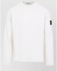 Stone Island - Crew Neck Sweatshirt Long Sleeve Ribbed Finishes - Lyst