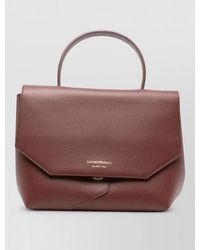 Emporio Armani - Medium Leather Shoulder Bag Top Handle - Lyst