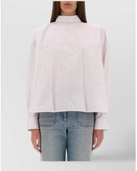 Victoria Beckham - Cotton Oversized Knotted Blouse - Lyst