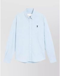 Ami Paris - Regular Fit Shirt Long Sleeves Button Down Collar - Lyst