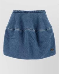 Loewe - Denim Mini Skirt - Lyst
