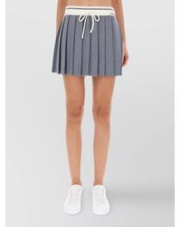 CASABLANCA - Merino Pleated Mini Skirt - Lyst