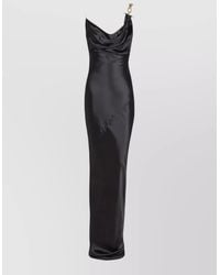 Balmain - Thin Straps Detail Satin Dress - Lyst