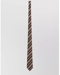 Saint Laurent - Silk Tie Diagonal Stripe Motif Design - Lyst
