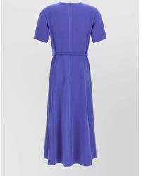 Carolina Herrera - Draped Midi Dress - Lyst