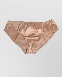 Dolce & Gabbana - Silk Satin Lace-Trim Briefs - Lyst