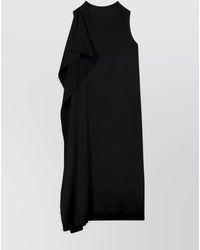 Atlein - Satin Pleated Midi Dress - Lyst