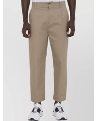 Valentino Garavani - Cropped Cotton Gabardine Trousers With Rear Pockets - Lyst
