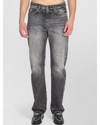 Versace - Denim Mid-Rise Straight-Leg Jeans - Lyst