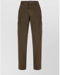 Burberry - Cotton Straight-Leg Cargo Trousers - Lyst