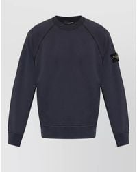 Stone Island - Crew Neck Raglan Knit Sweater Ribbed Trims - Lyst