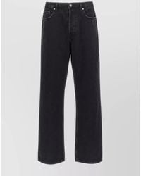 Golden Goose - Denim Trousers With Belt Loops And Contrast Stitching - Lyst