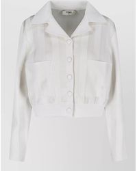 Fendi - Knitted Blazer Jacket Collared Long Sleeves - Lyst
