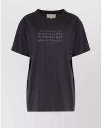 Maison Margiela - Cotton Logo-Print Crew-Neck T-Shirt - Lyst