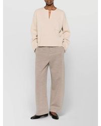 Max Mara - Cashmere Wool V-Neck Long-Sleeve Knitted Top - Lyst