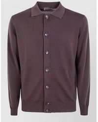 Filippo De Laurentis - Cotton Long-Sleeve Cardigan - Lyst