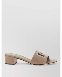 Dolce & Gabbana - Karol Mules Open Toe Block Heel Strap - Lyst