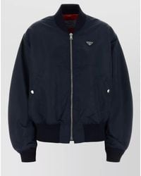 Prada - Nylon Twill Bomber Jacket - Lyst
