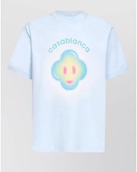 CASABLANCA - Smiley Airbrush Logo Crew Neck T Shirt - Lyst