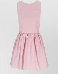 Miu Miu - Round Neck Mini Dress - Lyst