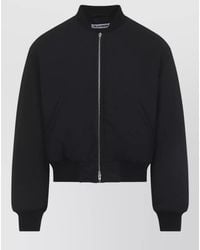 Jil Sander - Cropped Wool Blend Bomber Jacket - Lyst