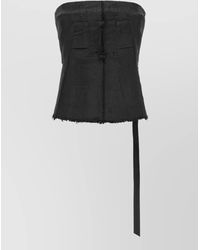 Rick Owens - Denim Strapless Bustier Top - Lyst
