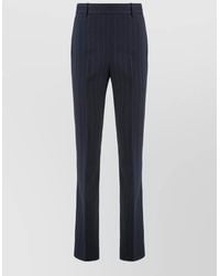 Pinko - Straight Pinstripe Wool Blend Tailored Trousers - Lyst