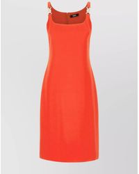 Versace - Stretch Viscose Midi Dress - Lyst
